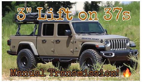 3" Lifted JEEP Gladiator Overland on 37s Manual Transmission 2020 - YouTube