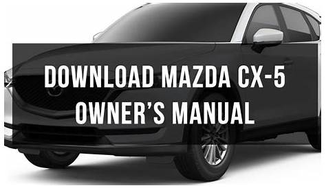 Download Mazda Cx 5 owner's manual - YouTube