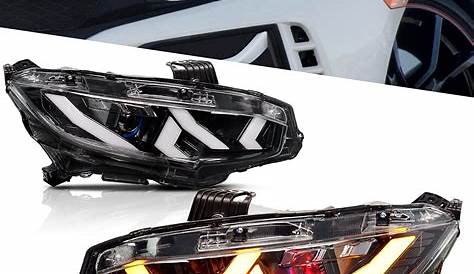 ARCHAIC Full LED Headlights Assembly for 10th Gen Honda Civic 2016-2020