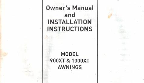 sunsetter retractable awning owners manual