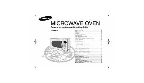 Manual Samsung CE283DN Microwave