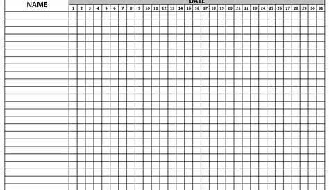 Printable Attendance Sheet Template for Employees, Students, Workers | Attendance sheet template