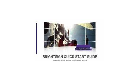 brightsign xd1230 user guide