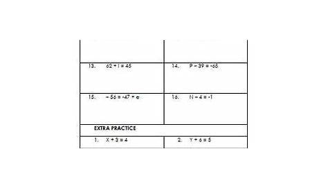 Equations Fun Puzzle - Solving Adding and Subtract one-step equations