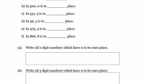 the number system worksheet answer key