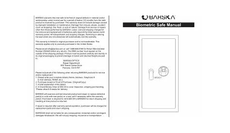 barska ax13098 safe owner manual