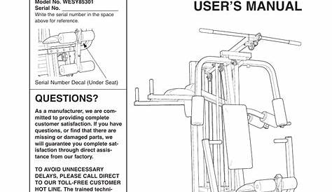 Weider 8530 User Manual | 25 pages | Original mode