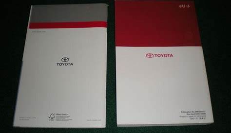 2010 toyota corolla owners manual
