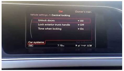 Audi central locking - YouTube