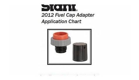 Stant JB-1202 Fuel Cap Chart