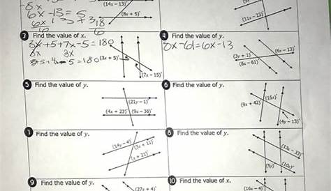 parallel lines cut by a transversal worksheet coloring activity