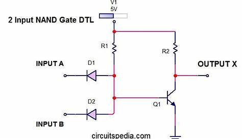 nand gate transistor circuit diagram