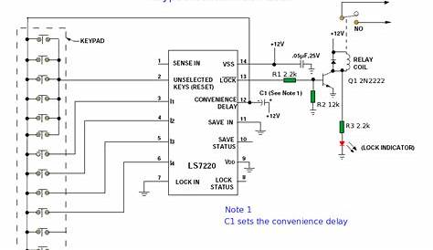 digital combination lock circuit diagram