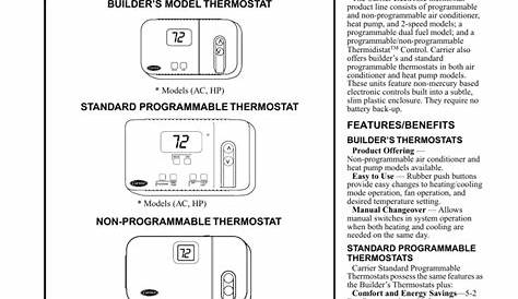 carrier digital thermostat manual