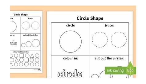 math worksheet for circles