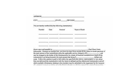 Sample Returned Check Letter to Customer Form - Fill Out and Sign