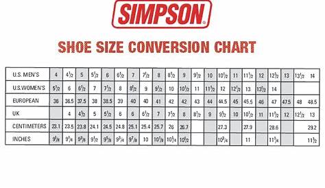 shoes size chart us
