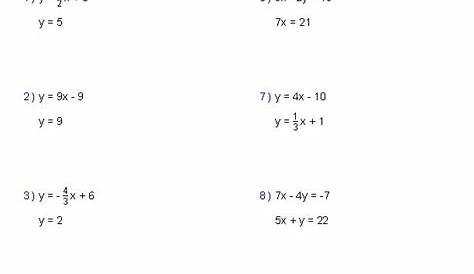 solving systems of equations using all methods worksheets