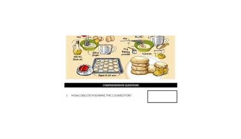 Reading Recipes #1 Worksheets Distance Learning