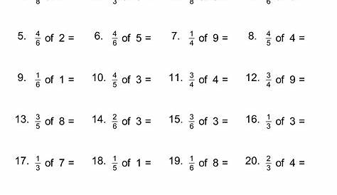 Multiplying Fractions Worksheet - EduMonitor