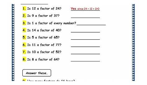 math aids com factors worksheet