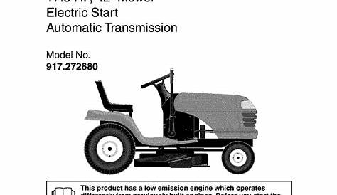 Craftsman Lawn Mower Lt1000 Owners Manual
