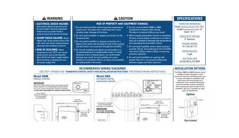 Aprilaire 500 Humidifier Installation Guide | Manualzz