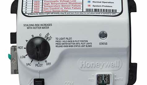Honeywell Water Heater Thermostat Settings A B C - Atwood Gas Control
