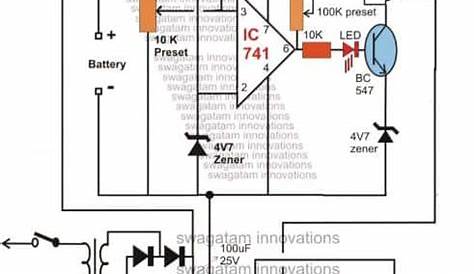 12v automatic emergency light circuit diagram