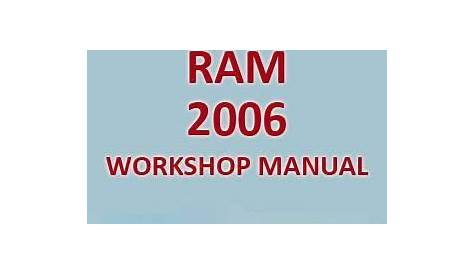 DODGE Ram 2006 Workshop Manual | Dodge ram, Dodge, Dodge ram diesel