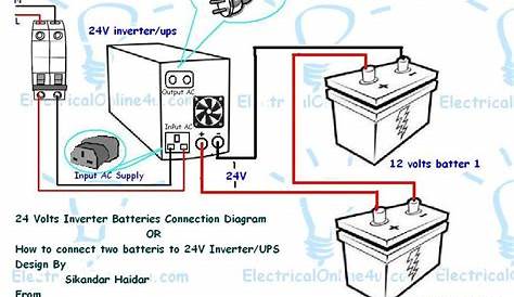 How To Connect Two Batteries To Inverter & 24 Volts UPS 2 Batteries