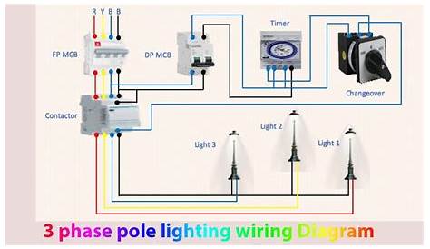 3 phase pole lighting wiring diagram | Light manual | Light automatic
