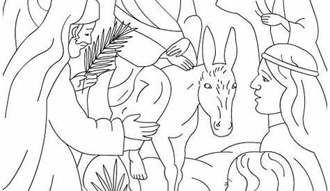 Palm Sunday Coloring Page For Kids : Color Luna