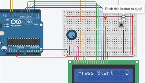 Arduino LCD Game on TinkerCad Circuits : 5 Steps (with Pictures
