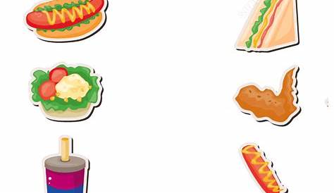 Fast Food Stickers | Free Printable Papercraft Templates