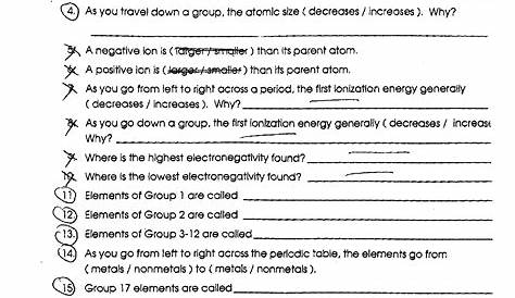Periodic Table Worksheet Chemistry — db-excel.com