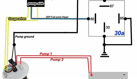 Fuel Pump Rewire Relay Diagram for DUAL in tank pumps | DSMtuners