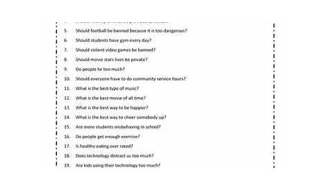 Third Grade Opinion Writing Prompts