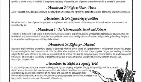 the bill of rights worksheets