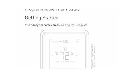 Honeywell T6 Pro Smart Getting Started | Manualzz