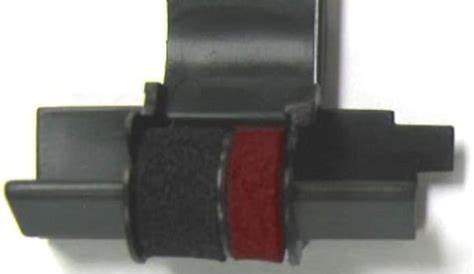 (2 pack) Sharp EL-1750V Sharp EL-1801V Calculator Ink Roller, Black and Red, Compatible, IR-40T