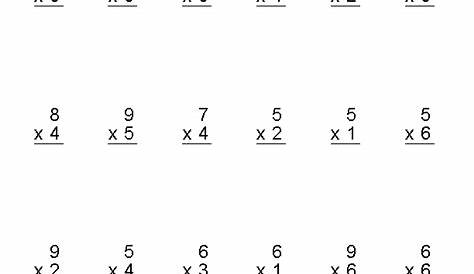 multiplication for 1st grade worksheet