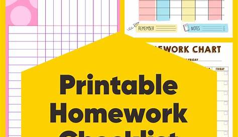 free printable homework log template