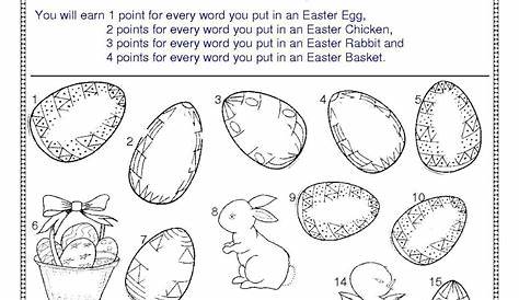 Easter Coloring Pages: Easter Worksheets