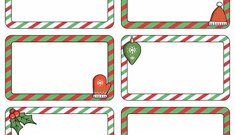 1 best ideas for coloring | Christmas Package Name Tags Printable