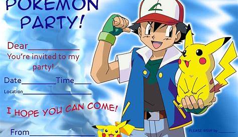 12 Superb Pokemon Birthday Invitations - Kitty Baby Love