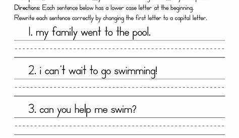 Capitalization Beginning of a Sentence Worksheet • Have Fun Teaching