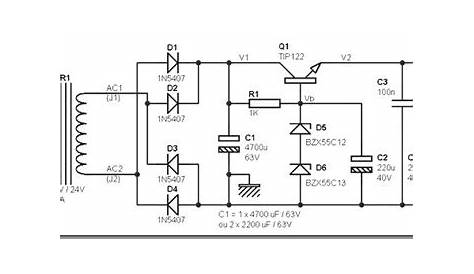 24 volt dc power supply circuit diagram schematic - Simple Schematic Collection