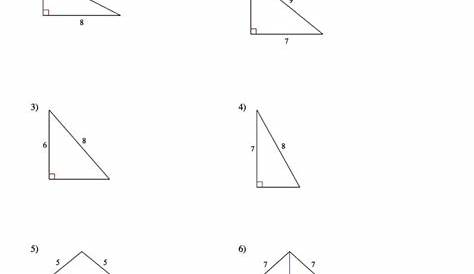 simple pythagorean theorem worksheet