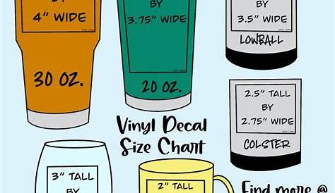 vinyl decal car decal size chart